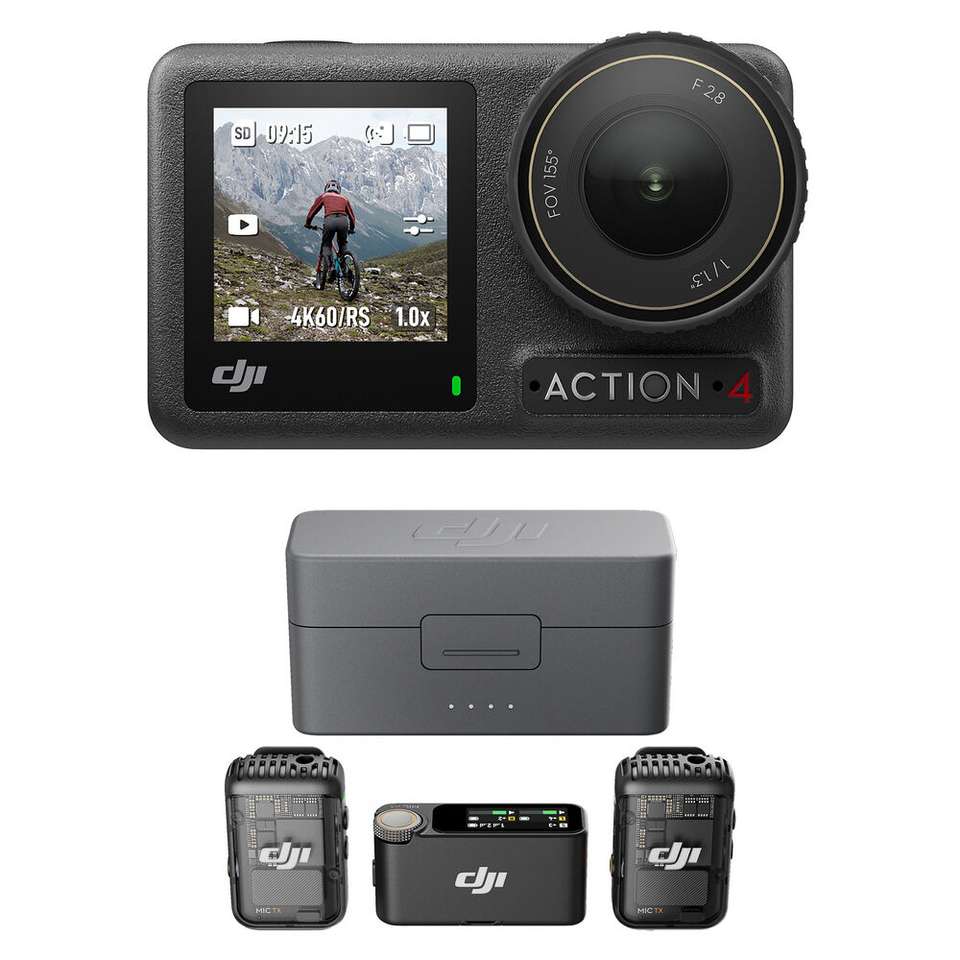 DJI Osmo Action 4 Camera Standard Combo with Wireless Mic Kit | Rig ...