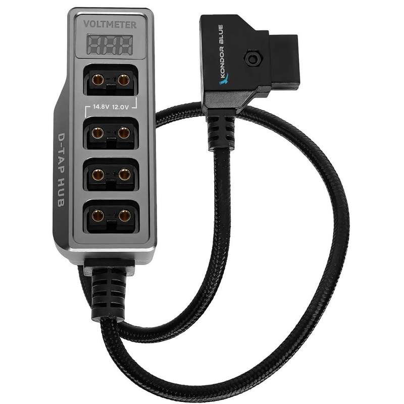Kondor Blue Male D-Tap to 4-Port Female D-Tap Splitter Hub with ...