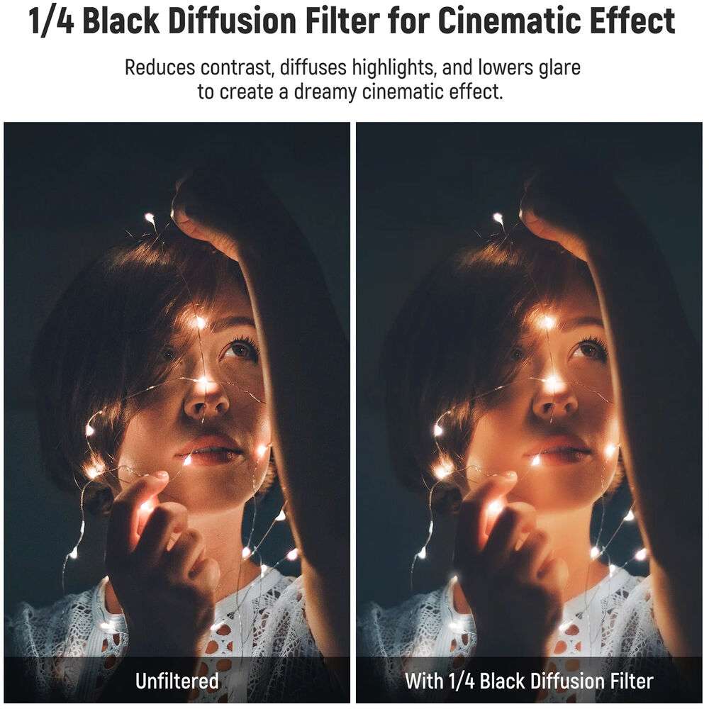 Diffusion Rigs Neewer Black Diffusion Mist Dreamy Effect Filter (4 x 5.65
