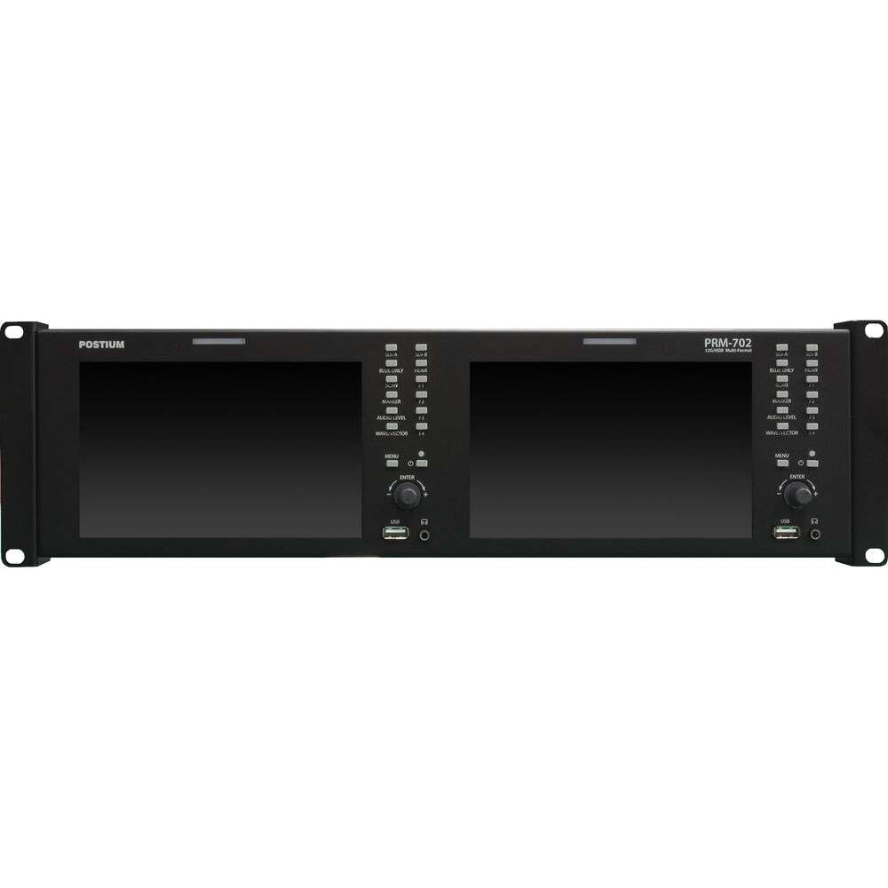 Postium Korea Dual 7" LCD Multichannel Rack Monitor with 3G-SDI | Rig ...