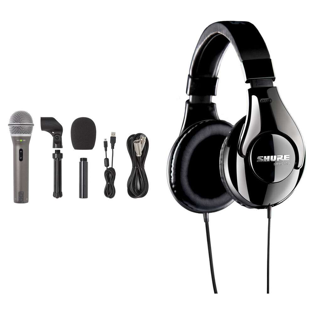 Samson Rig Samson Q2U Dynamic USB/XLR Microphone Recording and Podcasting Kit with ...