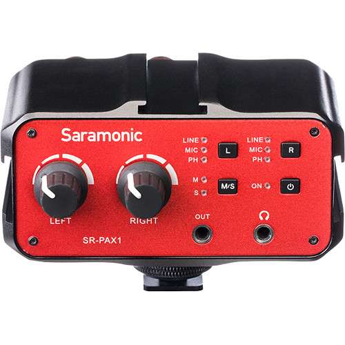 Rig Ramon Saramonic SR-PAX1 Two-Channel Audio Mixer, Preamp, Microphone Adapter ...