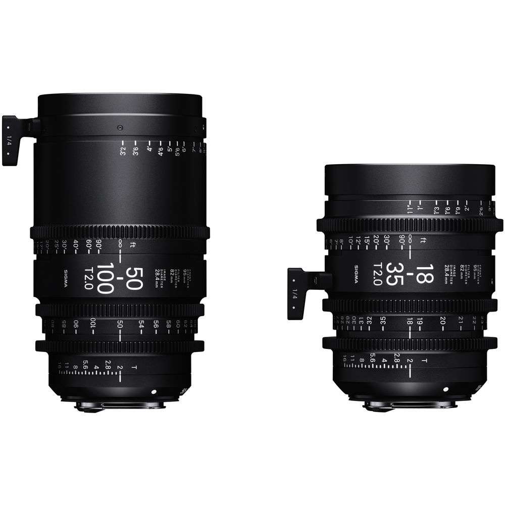 SIGMA2点セット 50-100mm & 18-35mm F1.8 Canon Sigma 18-35mm & 50-100mm T2 Fully Luminous High-Speed Zoom Lens