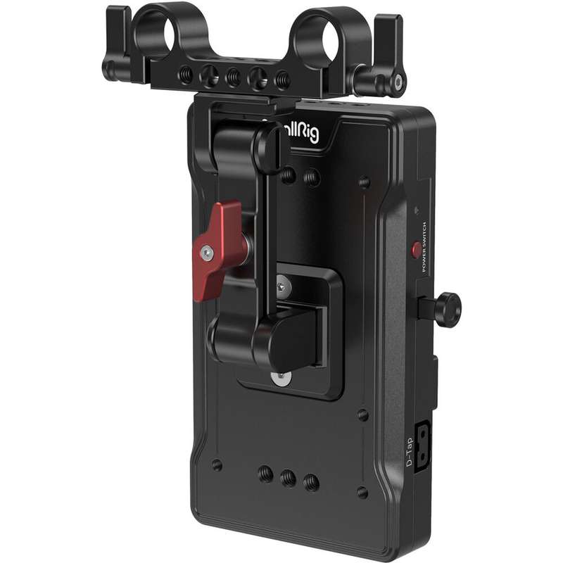 SmallRig V-Mount Battery Adapter Plate with 15mm LWS Rod Clamp ...